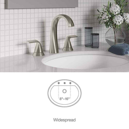 KOHLER Cursiva 8 in. Widespread Bathroom Faucet in Vibrant Brushed Nickel