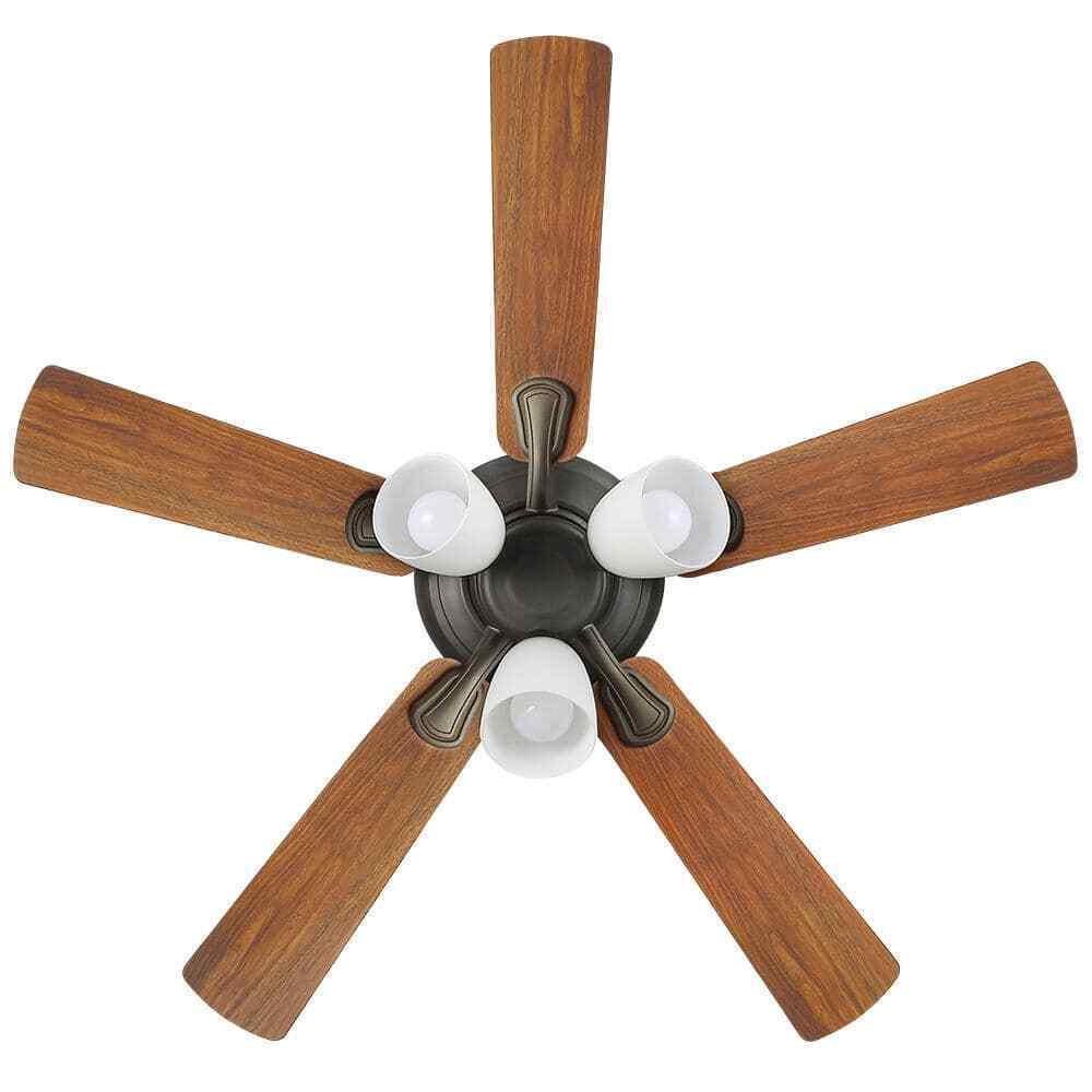 Hampton Bay Riley 44 in. Indoor LED Bronze Ceiling Fan w/Remote + Light Kit