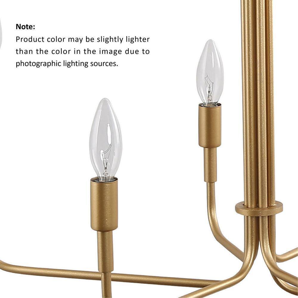 LNC Modern Light Gold Chandelier Contemporary 6-Light Candlestick Hanging Light