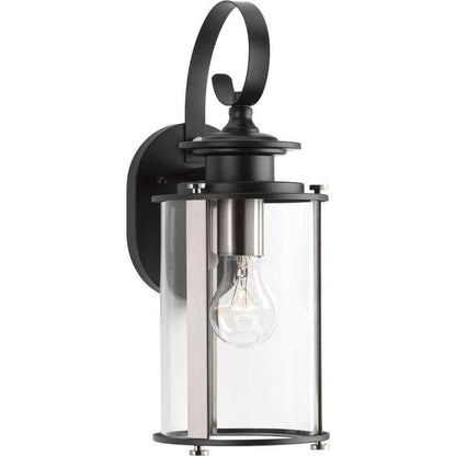Progress Lighting Squire Collection 1-Light Black Outdoor Small Wall Lantern
