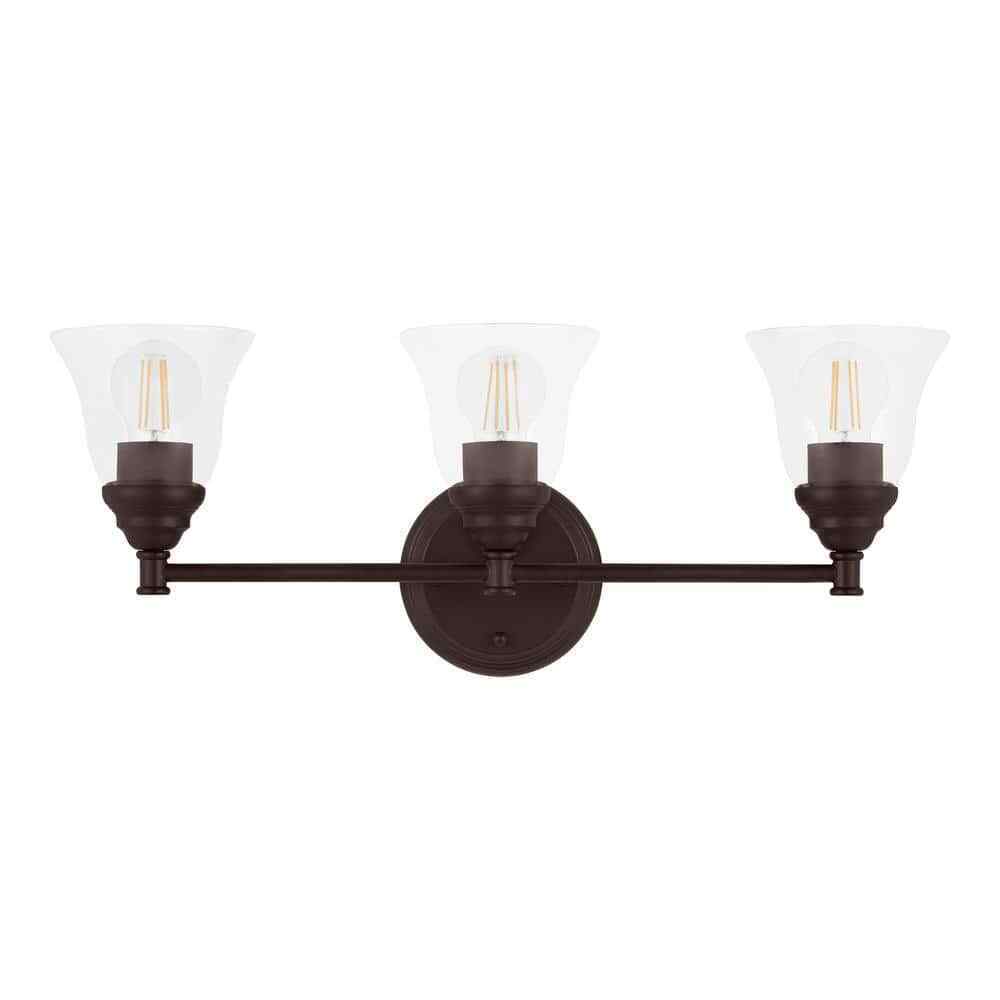 Hampton Bay Marsden 23.5 in. 3-Light Oil Rubbed Bronze Transitional Vanity