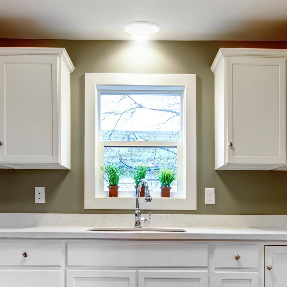 NEXT GLOW Ultra Slim  Edge-Lit 6.5 in. White 4000K LED Ceiling Light 1-Pack