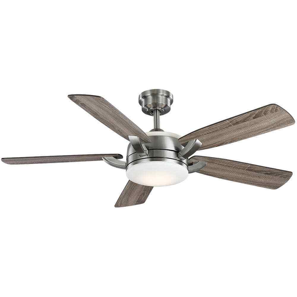 Home Decorators Colemont 52 in. Integrated LED Brushed Nickel Ceiling Fan