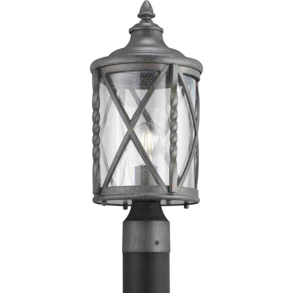 Home Decorators Walcott Manor 1-Light Antique Pewter Outdoor Transitional Post