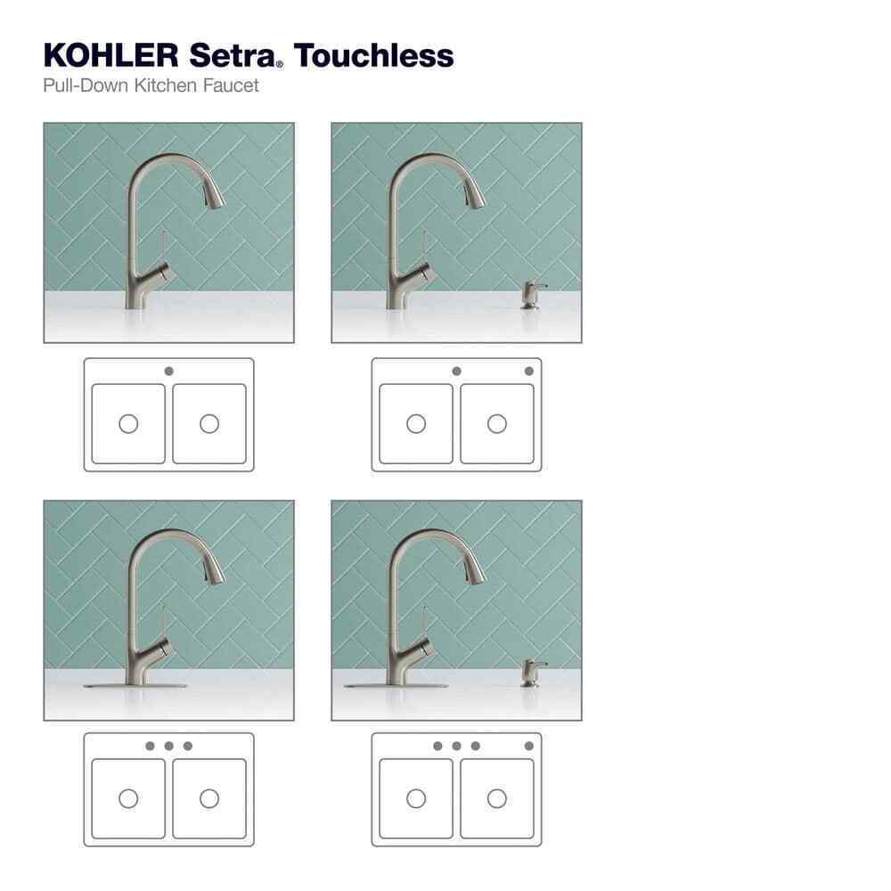 KOHLER Setra Single-Handle Touchless Pull-Down Sprayer Kitchen Faucet