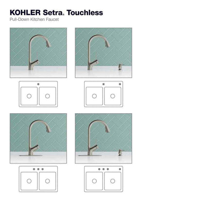 KOHLER Setra Single-Handle Touchless Pull-Down Sprayer Kitchen Faucet