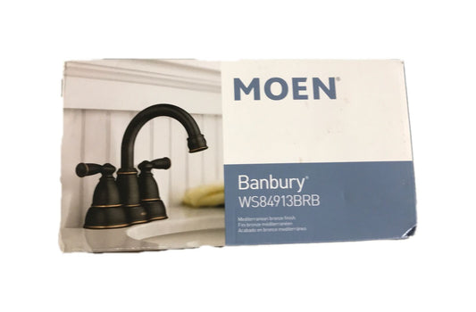 MOEN Banbury 4 in. Centerset 2-Handle High-Arc Bathroom Faucet