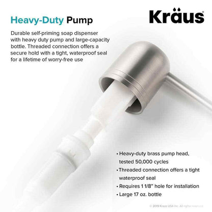 KRAUS Kitchen Soap Dispenser in Stainless Steel KSD-32SS