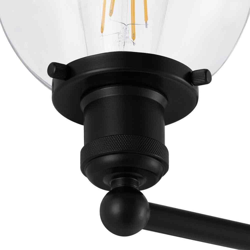 Home Decorators Collection Evelyn 26.75 in. 3-Light Matte Black Modern