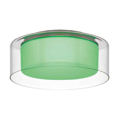 Denning 13 in. Brushed Nickel Smart Voice Controlled RGB LED Flush Mount