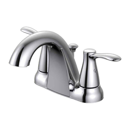Glacier Bay Gable 4 in. Centerset 2-Handle Mid-Arc Bathroom Faucet in Chrome