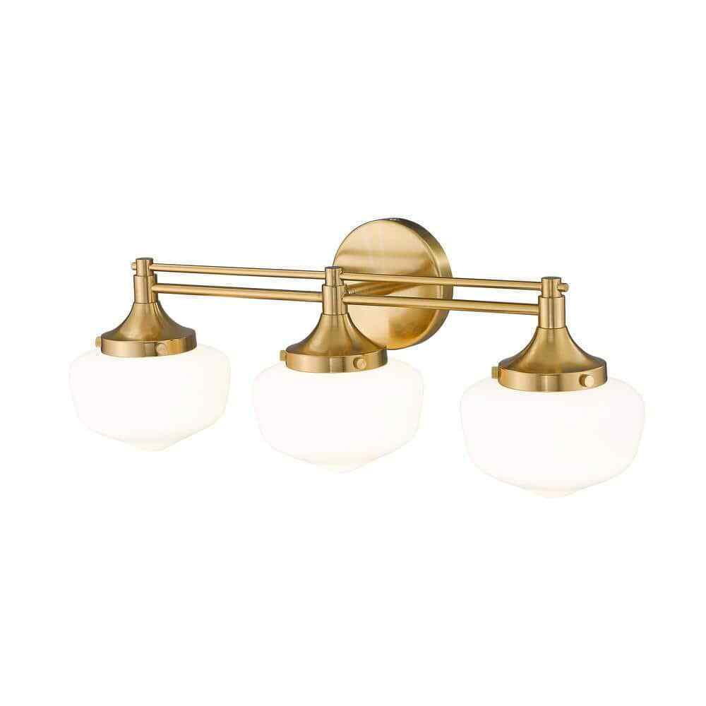 Home Decorators Collection Maybry 3-Light Brushed Gold Vanity Light