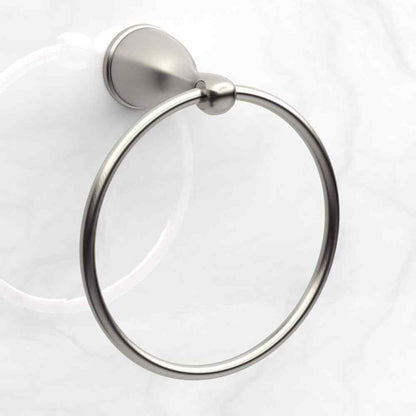 Glacier Bay Builders Wall Mounted Towel Ring in Spot resistant brushed nickel