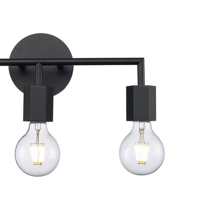 Bel Air Lighting Placerville 16 in. 3-Light Black Bathroom Vanity Light Fixture