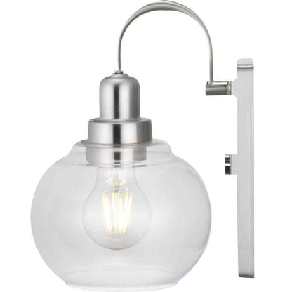 Home Decorators Collection Halyn 4.5 in. Brushed Nickel Indoor Wall Sconce