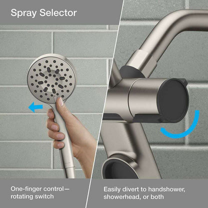 KOHLER Viron Dual Fixed and Handheld Shower Head in Vibrant Brushed Nickel