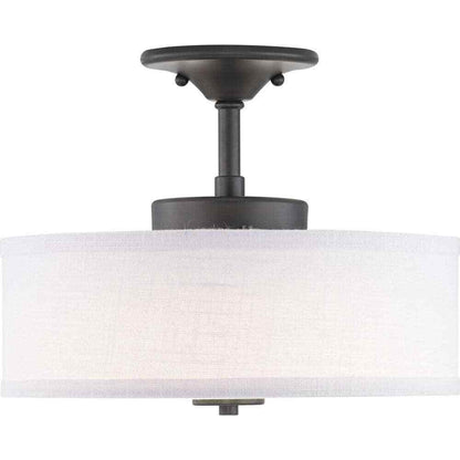 Progress Lighting Inspire Collection Graphite Integrated LED Semi-Flush Mount