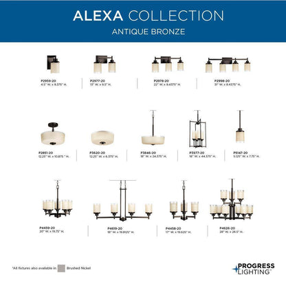 Progress Lighting Alexa Collection 1-Light Antique Bronze Bath Sconce
