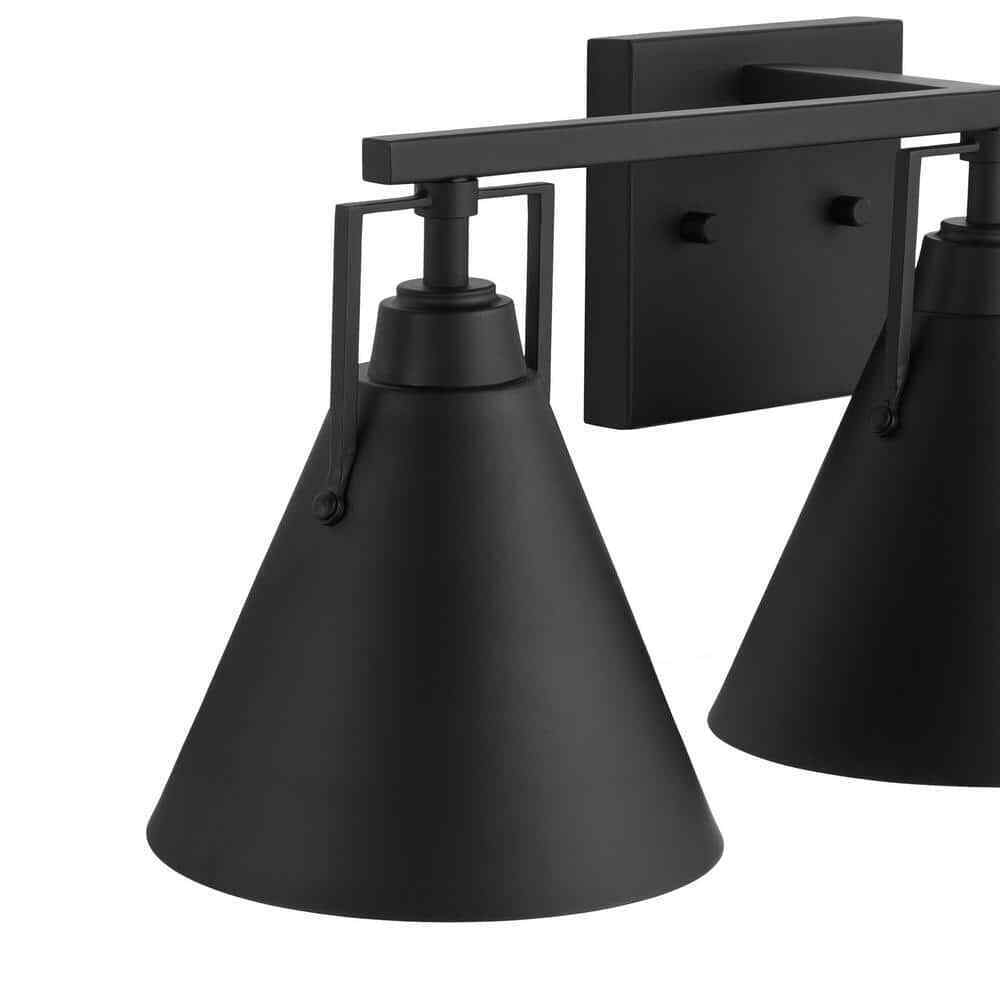 Home Decorators Insdale 3-Light Matte Black Modern Industrial Vanity Light