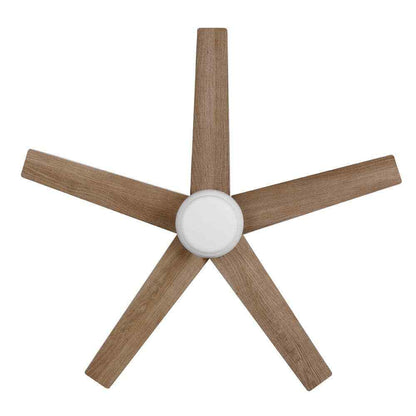Hampton Bay Mena 44 in. LED Indoor/Outdoor Matte White Ceiling Fan w/ Light Kit