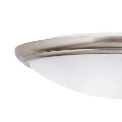 Commercial Electric 12" Light Brushed Nickel and Oil-Rubbed Bronze Flush Mount
