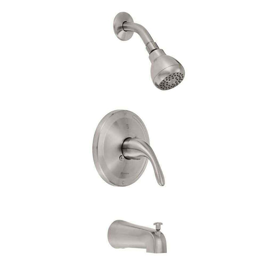 Glacier Bay Builders Single Handle 1-Spray Tub and Shower Faucet Brushed Nickel