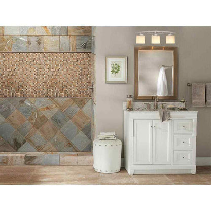 Hampton Bay Architecture 3-Light Brushed Nickel Vanity Light