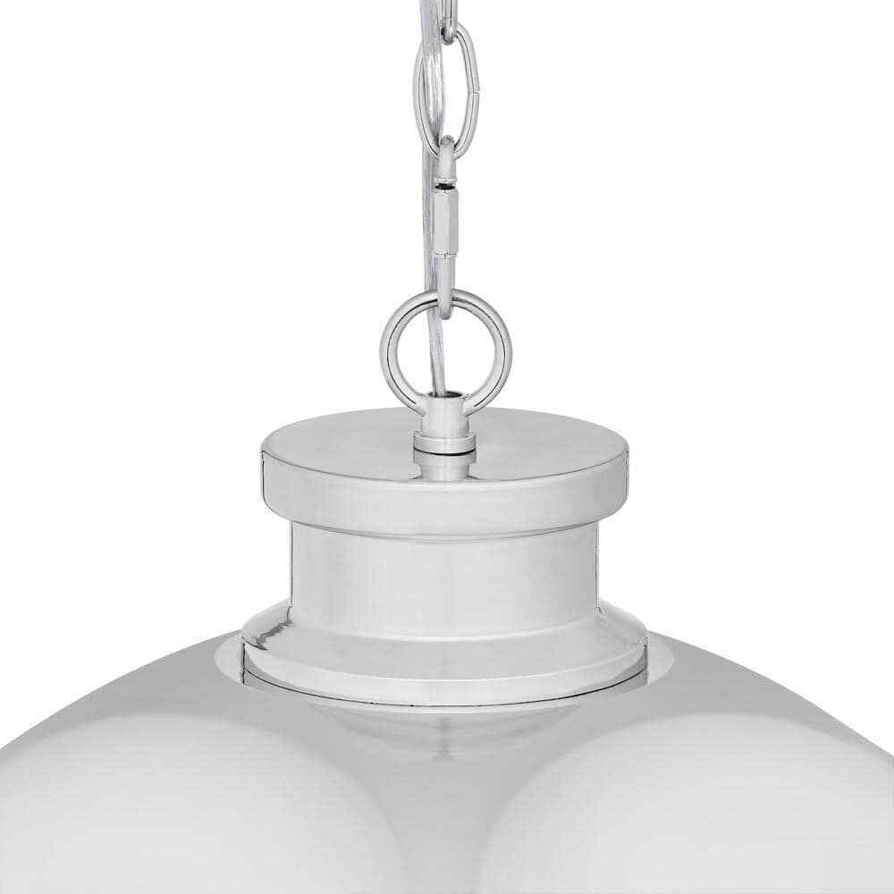 Hampton Bay Tallulah 4-Light Chrome Dome Kitchen Pendant Hanging Light