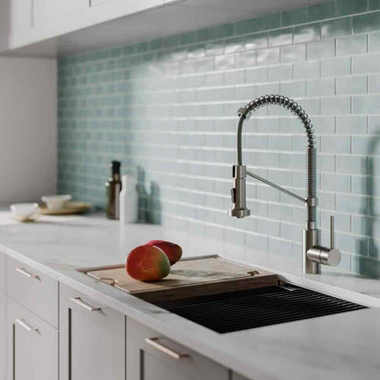 KRAUS Spot Free 18-Inch Kitchen Faucet w/ Dual Function Pull-Down Sprayhead