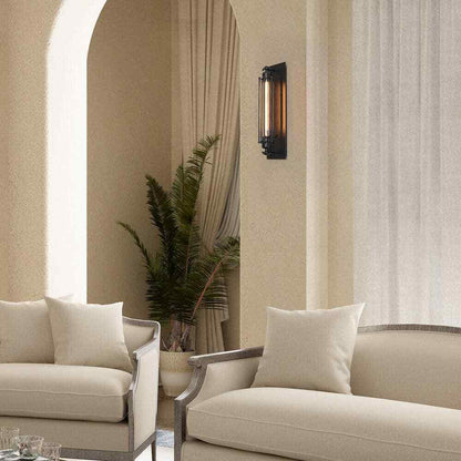 LNC Modern Industrial Black Linear Wall Sconce, 1-Light Bathroom Vanity Light