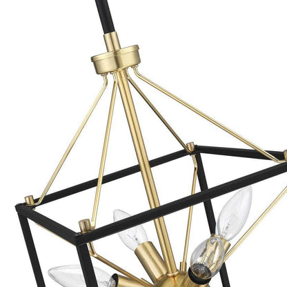 PUDO 10 in. 1-Light Black Painting White Vanity Light Chandelier15-M-50929