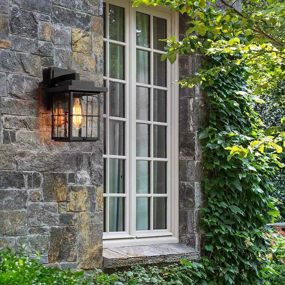 LNC Farmhouse Outdoor Wall Light Modern Black Sconce