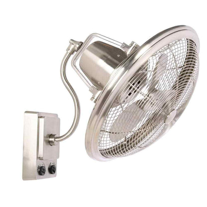 Home Decorators Bentley II 18 in. Brushed Nickel Oscillating Wall Fan