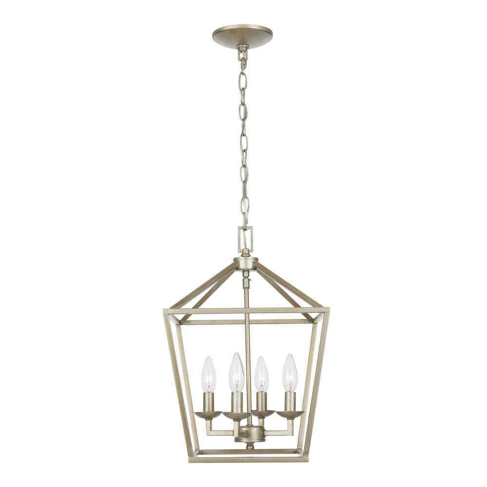 Home Decorators Weyburn 4-Light Antique Silver Leaf Farmhouse Chandelier