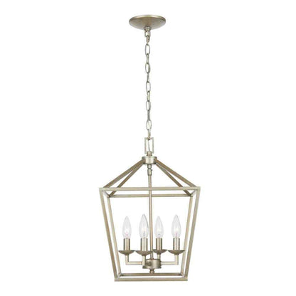 Home Decorators Weyburn 4-Light Antique Silver Leaf Farmhouse Chandelier