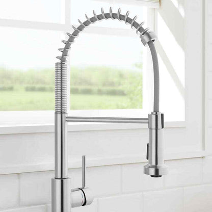 Glacier Bay Paulina Single-Handle Spring Neck Pull Down Sprayer Kitchen Faucet