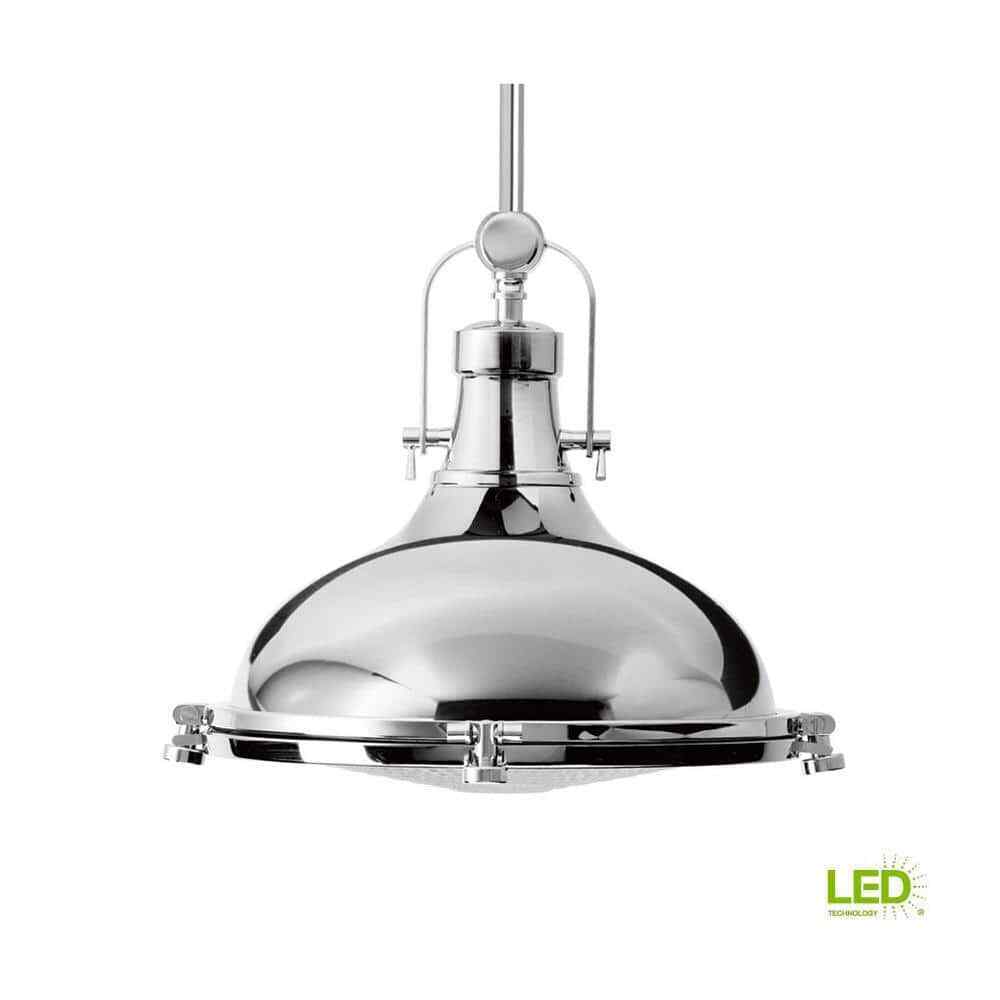 Progress Lighting Fresnel Lens 12 in. 1-Light LED Coastal Pendant Kitchen Light