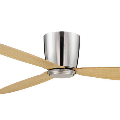 Radar 52 in. DC Ceiling Fan in Brushed Chrome with Teak Blades 21051901