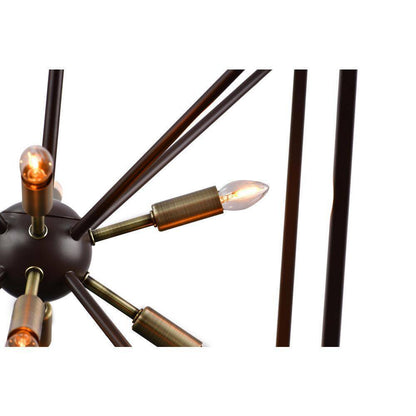 LAZZUR Touques 16 in. 8-Light Modern Matte Oil Rubbed Bronze Pendant