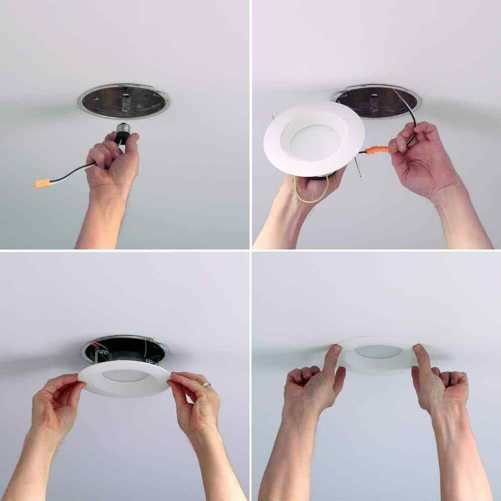Halo 5 in. and 6 in. 2700K LED Recessed Ceiling Light Retrofit Trim at 90 CRI