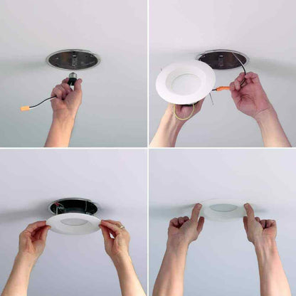 Halo 5 in. and 6 in. 2700K LED Recessed Ceiling Light Retrofit Trim at 90 CRI