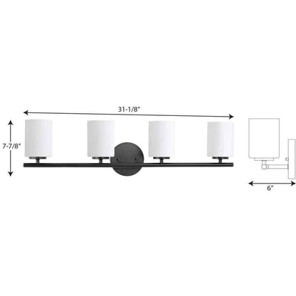 Progress Lighting Replay Collection Four-Light Bath + Vanity P2160-31