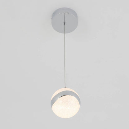 Artika Wavey 7-Watt 1 Light Chrome Modern LED Mini Pendant Light Fixture