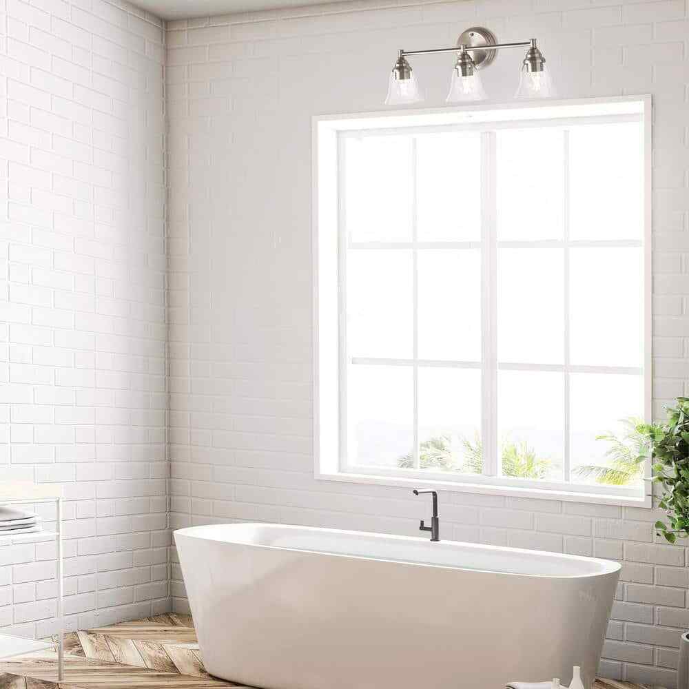 Hampton Bay Marsden 23.5 in. 3-light Brushed Nickel Transitional Indoor Vanity