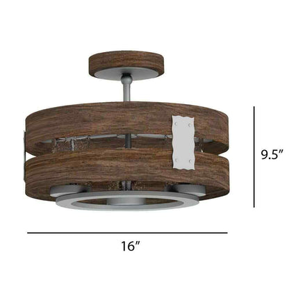 Eurofase 3-Light Expresso Clear Glass Semi-Flush Mount and Pendant 32696-HBUD