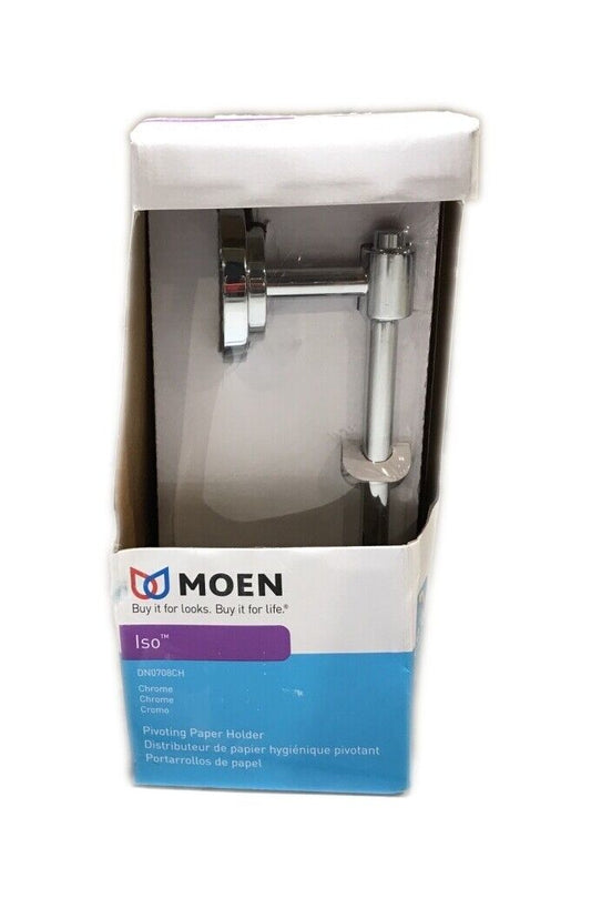 MOEN ISO Pivoting Double Post Toilet Paper Holder in Chrome