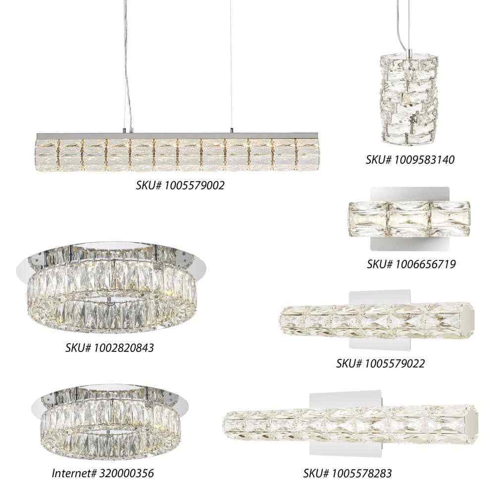 Home Decorators Keighley 24" Integrated LED Chrome Bathroom Vanity Light Fixture