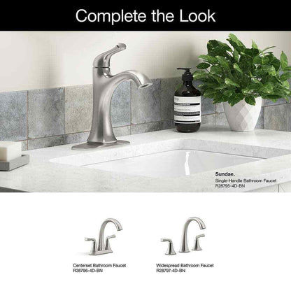 KOHLER Sundae Single Handle Single Hole Bathroom Faucet , Vibrant Brushed Nickel