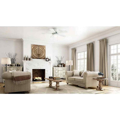 Hugger 52 in. LED Indoor White Ceiling Fan with Light Kit AL383LED-WH