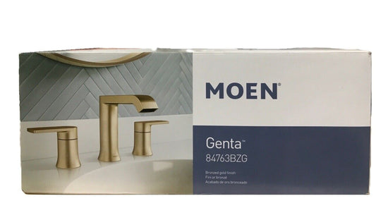 MOEN Genta 8 in. Widespread 2-Handle Bathroom Faucet in Bronzed Gold